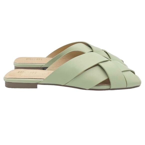 NEW Mi.iM Reece Woven Leather Mint Green Pistachio Open Toe Slide Size 7.5 NWOB - Picture 8 of 16